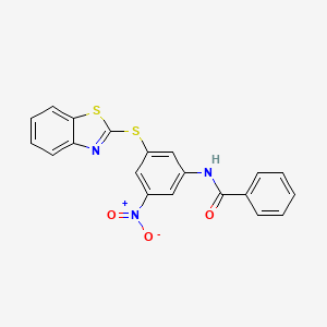 N-[3-(1,3-benzothiazol-2-ylsulfanyl)-5-nitrophenyl]benzamide