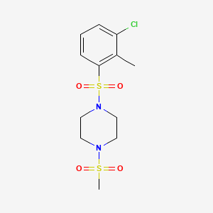 1-[(3-Chloro-2-methylphenyl)sulfonyl]-4-(methylsulfonyl)piperazine