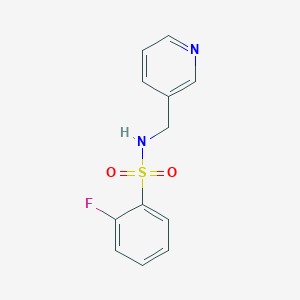 2-fluoro-N-(pyridin-3-ylmethyl)benzenesulfonamide