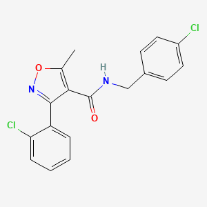 N-(4-chlorobenzyl)-3-(2-chlorophenyl)-5-methyl-1,2-oxazole-4-carboxamide