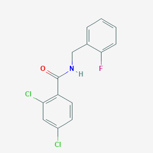 molecular formula C14H10Cl2FNO B10963869 2,4-dichloro-N-(2-fluorobenzyl)benzamide 