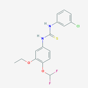 1-(3-Chlorophenyl)-3-[4-(difluoromethoxy)-3-ethoxyphenyl]thiourea