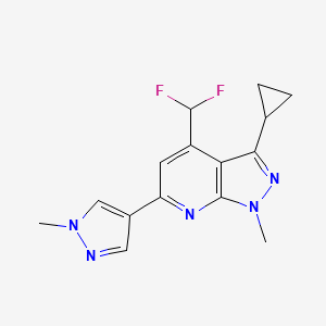 3-cyclopropyl-4-(difluoromethyl)-1-methyl-6-(1-methyl-1H-pyrazol-4-yl)-1H-pyrazolo[3,4-b]pyridine