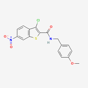 3-chloro-N-(4-methoxybenzyl)-6-nitro-1-benzothiophene-2-carboxamide