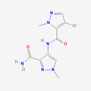 4-{[(4-bromo-1-methyl-1H-pyrazol-5-yl)carbonyl]amino}-1-methyl-1H-pyrazole-3-carboxamide