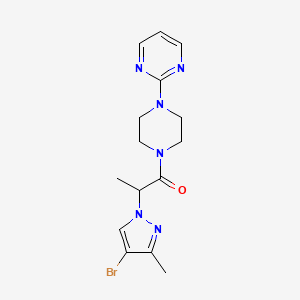 2-(4-bromo-3-methyl-1H-pyrazol-1-yl)-1-[4-(pyrimidin-2-yl)piperazin-1-yl]propan-1-one