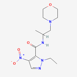 1-ethyl-N-[1-(morpholin-4-yl)propan-2-yl]-4-nitro-1H-pyrazole-5-carboxamide