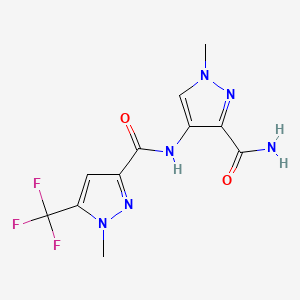 N-(3-carbamoyl-1-methyl-1H-pyrazol-4-yl)-1-methyl-5-(trifluoromethyl)-1H-pyrazole-3-carboxamide