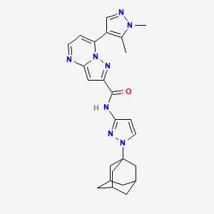 N-[1-(1-Adamantyl)-1H-pyrazol-3-YL]-7-(1,5-dimethyl-1H-pyrazol-4-YL)pyrazolo[1,5-A]pyrimidine-2-carboxamide