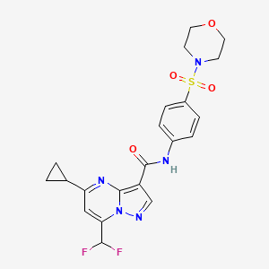 5-cyclopropyl-7-(difluoromethyl)-N-[4-(morpholin-4-ylsulfonyl)phenyl]pyrazolo[1,5-a]pyrimidine-3-carboxamide