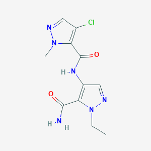 N-(5-carbamoyl-1-ethyl-1H-pyrazol-4-yl)-4-chloro-1-methyl-1H-pyrazole-5-carboxamide