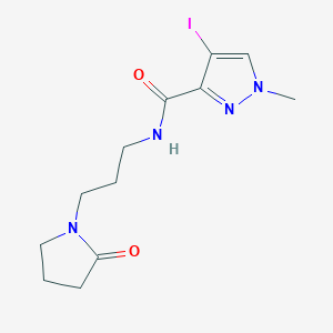 4-iodo-1-methyl-N-[3-(2-oxopyrrolidin-1-yl)propyl]-1H-pyrazole-3-carboxamide