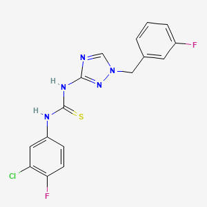 1-(3-chloro-4-fluorophenyl)-3-[1-(3-fluorobenzyl)-1H-1,2,4-triazol-3-yl]thiourea