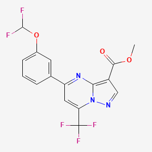 Methyl 5-[3-(difluoromethoxy)phenyl]-7-(trifluoromethyl)pyrazolo[1,5-a]pyrimidine-3-carboxylate