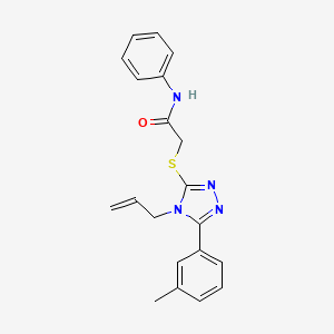 molecular formula C20H20N4OS B10964013 2-{[5-(3-methylphenyl)-4-(prop-2-en-1-yl)-4H-1,2,4-triazol-3-yl]sulfanyl}-N-phenylacetamide 