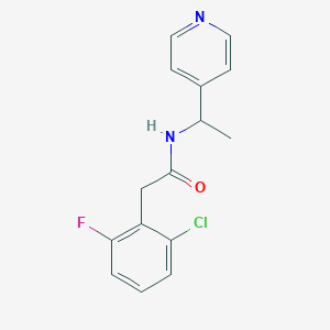 2-(2-chloro-6-fluorophenyl)-N-[1-(pyridin-4-yl)ethyl]acetamide