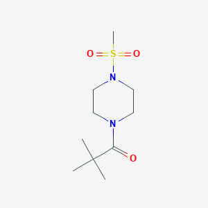 molecular formula C10H20N2O3S B10964021 2,2-Dimethyl-1-[4-(methylsulfonyl)piperazin-1-yl]propan-1-one 