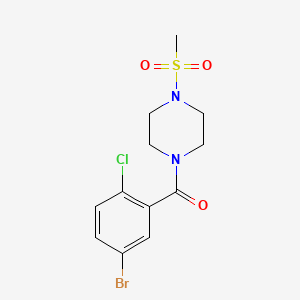 molecular formula C12H14BrClN2O3S B10964026 (5-Bromo-2-chlorophenyl)[4-(methylsulfonyl)piperazin-1-yl]methanone 