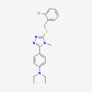 4-{5-[(2-chlorobenzyl)sulfanyl]-4-methyl-4H-1,2,4-triazol-3-yl}-N,N-diethylaniline