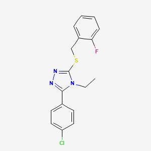 3-(4-chlorophenyl)-4-ethyl-5-[(2-fluorobenzyl)sulfanyl]-4H-1,2,4-triazole