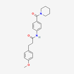 3-(4-methoxyphenyl)-N-[4-(piperidin-1-ylcarbonyl)phenyl]propanamide