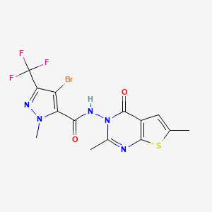 4-Bromo-N-[2,6-dimethyl-4-oxothieno[2,3-D]pyrimidin-3(4H)-YL]-1-methyl-3-(trifluoromethyl)-1H-pyrazole-5-carboxamide