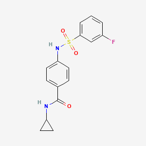 N-cyclopropyl-4-{[(3-fluorophenyl)sulfonyl]amino}benzamide