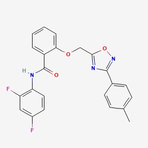 N-(2,4-difluorophenyl)-2-{[3-(4-methylphenyl)-1,2,4-oxadiazol-5-yl]methoxy}benzamide