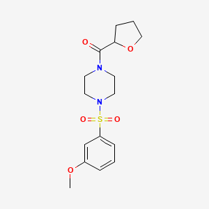 molecular formula C16H22N2O5S B10964114 {4-[(3-Methoxyphenyl)sulfonyl]piperazin-1-yl}(tetrahydrofuran-2-yl)methanone 