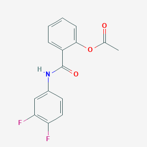 molecular formula C15H11F2NO3 B10964135 2-[(3,4-Difluorophenyl)carbamoyl]phenyl acetate 