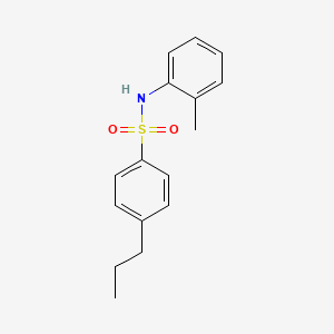 molecular formula C16H19NO2S B10964140 N-(2-methylphenyl)-4-propylbenzenesulfonamide 