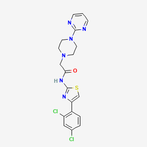 N-[4-(2,4-dichlorophenyl)-1,3-thiazol-2-yl]-2-[4-(pyrimidin-2-yl)piperazin-1-yl]acetamide