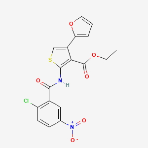 Ethyl 2-{[(2-chloro-5-nitrophenyl)carbonyl]amino}-4-(furan-2-yl)thiophene-3-carboxylate