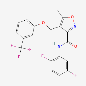 N-(2,5-difluorophenyl)-5-methyl-4-{[3-(trifluoromethyl)phenoxy]methyl}-1,2-oxazole-3-carboxamide