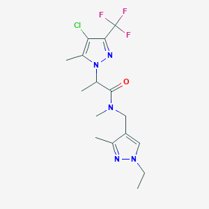 2-[4-chloro-5-methyl-3-(trifluoromethyl)-1H-pyrazol-1-yl]-N-[(1-ethyl-3-methyl-1H-pyrazol-4-yl)methyl]-N-methylpropanamide