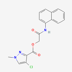 2-(naphthalen-1-ylamino)-2-oxoethyl 4-chloro-1-methyl-1H-pyrazole-3-carboxylate