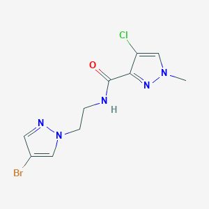 molecular formula C10H11BrClN5O B10964233 N-[2-(4-bromo-1H-pyrazol-1-yl)ethyl]-4-chloro-1-methyl-1H-pyrazole-3-carboxamide CAS No. 1005583-28-7