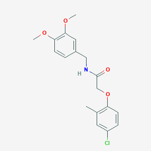 molecular formula C18H20ClNO4 B10964239 2-(4-chloro-2-methylphenoxy)-N-(3,4-dimethoxybenzyl)acetamide 