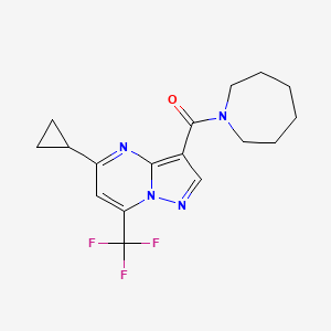 Azepan-1-yl[5-cyclopropyl-7-(trifluoromethyl)pyrazolo[1,5-a]pyrimidin-3-yl]methanone