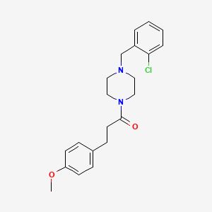 molecular formula C21H25ClN2O2 B10964252 1-[4-(2-Chlorobenzyl)piperazin-1-yl]-3-(4-methoxyphenyl)propan-1-one 