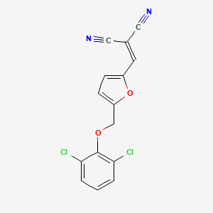 ({5-[(2,6-Dichlorophenoxy)methyl]furan-2-yl}methylidene)propanedinitrile