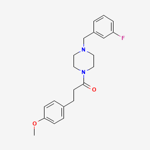 molecular formula C21H25FN2O2 B10964260 1-[4-(3-Fluorobenzyl)piperazin-1-yl]-3-(4-methoxyphenyl)propan-1-one 