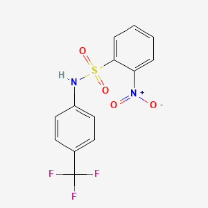 molecular formula C13H9F3N2O4S B10964266 2-nitro-N-[4-(trifluoromethyl)phenyl]benzenesulfonamide 