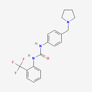 1-[4-(Pyrrolidin-1-ylmethyl)phenyl]-3-[2-(trifluoromethyl)phenyl]urea