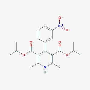 molecular formula C21H26N2O6 B109643 Dipropan-2-yl 2,6-dimethyl-4-(3-nitrophenyl)-1,4-dihydropyridine-3,5-dicarboxylate CAS No. 21881-78-7