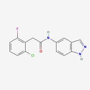 molecular formula C15H11ClFN3O B10964316 2-(2-chloro-6-fluorophenyl)-N-(1H-indazol-5-yl)acetamide 