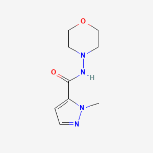 molecular formula C9H14N4O2 B10964321 1-methyl-N-(morpholin-4-yl)-1H-pyrazole-5-carboxamide 