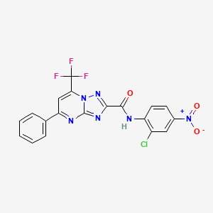 N-(2-chloro-4-nitrophenyl)-5-phenyl-7-(trifluoromethyl)[1,2,4]triazolo[1,5-a]pyrimidine-2-carboxamide