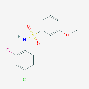 molecular formula C13H11ClFNO3S B10964367 N-(4-chloro-2-fluorophenyl)-3-methoxybenzenesulfonamide 