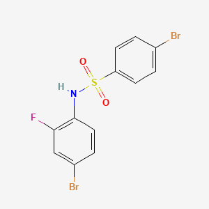 molecular formula C12H8Br2FNO2S B10964405 4-bromo-N-(4-bromo-2-fluorophenyl)benzenesulfonamide CAS No. 349405-00-1